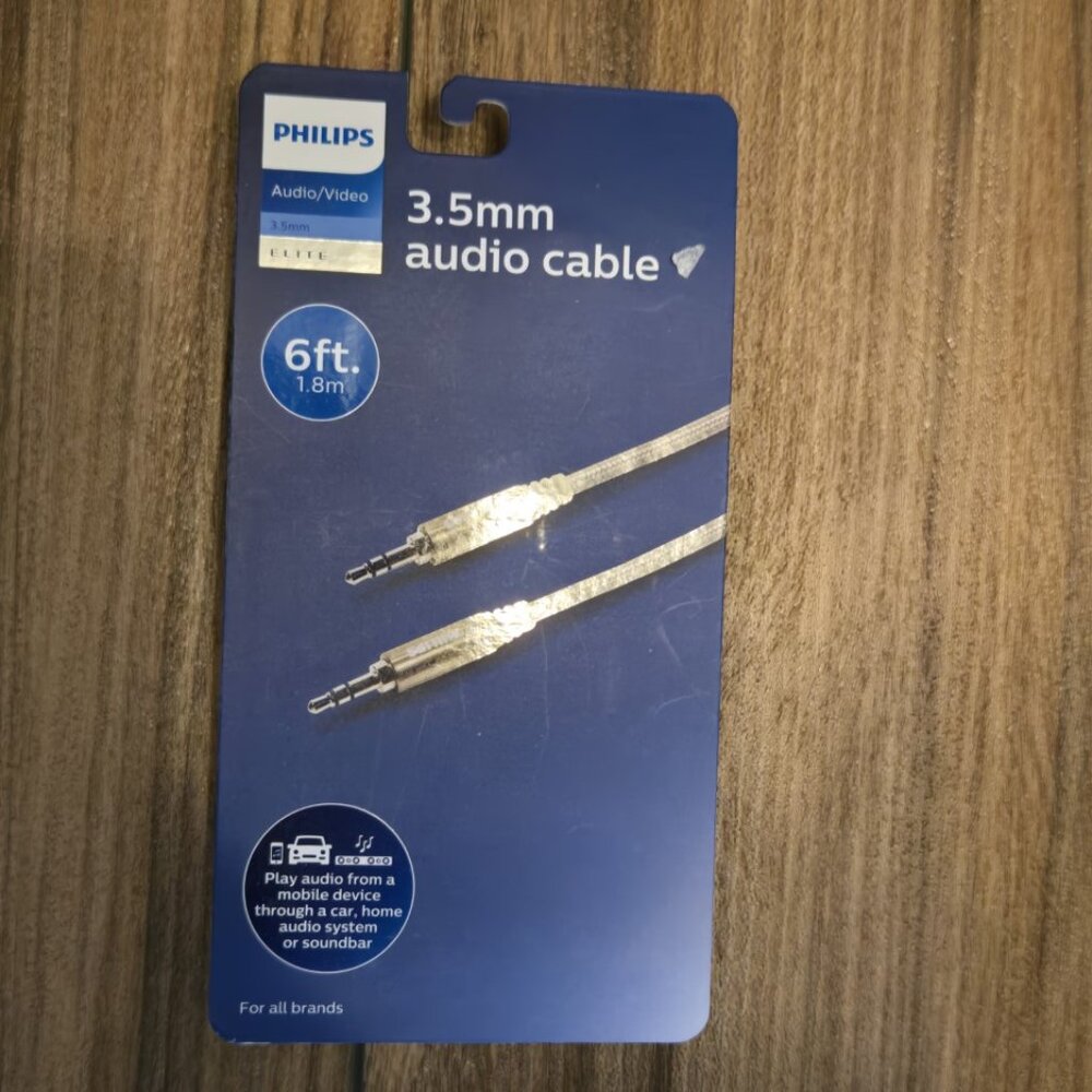 579.‎ Philips Audio/Video 3.5mm Audio Cable NEW 6ft